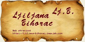 Ljiljana Bihorac vizit kartica